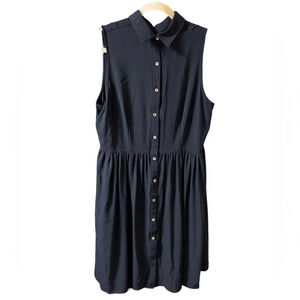 HUTCH SLEEVELESS COLLARED SHIRT DRESS
